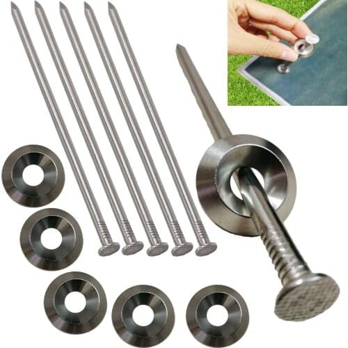 6x Synthetic Artificial Grass Pins Fake Lawn Turf Weed Mat Pegs Anchor Sod Faste