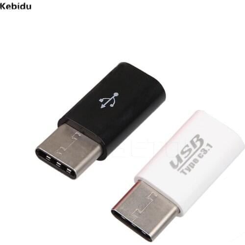 Kebidu mini USB 3.1 Type C Male to Micro USB 2.0 5 Pin Female Data Transmission Head Adapter for Tablet & Various Mobile Phone