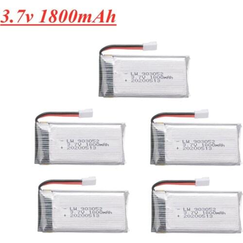 3.7v 1800mAh Rechargeable Battery for SYMA X5SW X5 X5S X5C M18 H5P KY601S 903052 3.7v Lipo battery with XH2.54 Plug