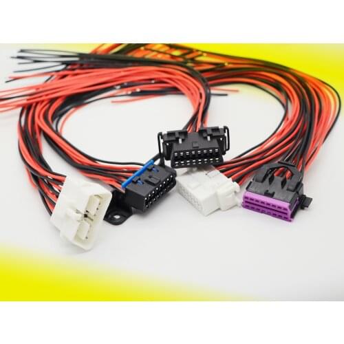 18AWG full line OBD plug 16pin car diagnostic OBD2 Power Test Interface Computer Detection Cable For toyota for honda for vw