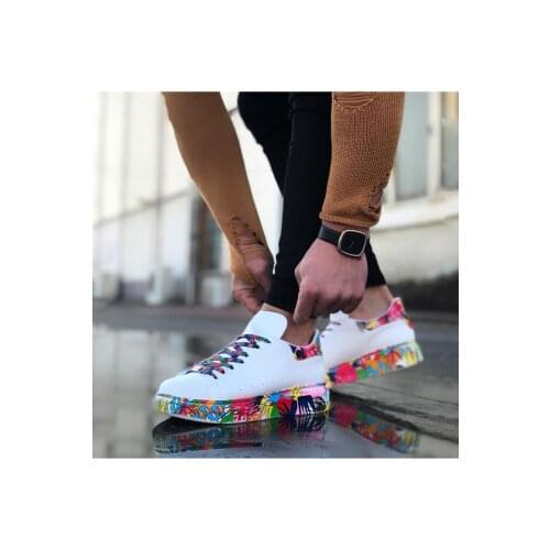 Wagoon WG501 White Multi-Color Men 'S Casual Shoes