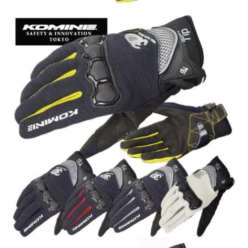 Free shipping KOMINE GK-162 Motorcycle Gloves GK162 3D PROTECT Air Mesh Sport Racing Cycling gloves Touch ytr