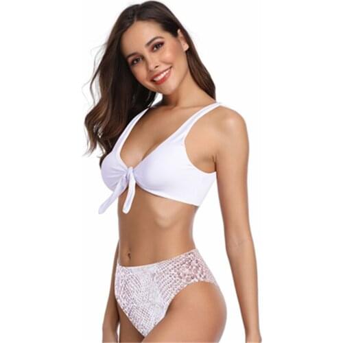 High Waist Bikini Two Piece LEOPARD PRINT SWIMSUIT Vest Bra Fashion Bikini Set 2020 New Beach Swimsuit Woman