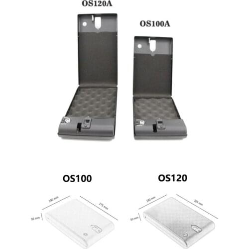 Biometric Fingerprint Safe Box Key Hand Gun Valuables Jewelry Safe Box Solid Steel Portable Security Biometric Fingerprint Box