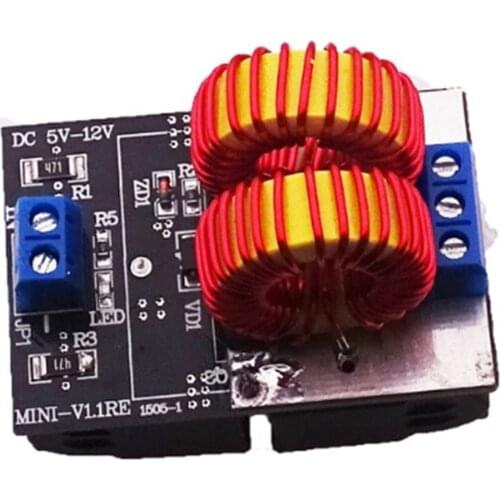 DC 5V-12V 120W Mini ZVS Induction Heating Power Module Tesla Jacobs Ladder No Taps With Heating Coil