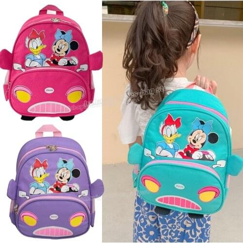 Mickey Mouse Donald Duck Kindergarten Backpack Girl Cute Cartoon School Bag Children Casual Nylon Rucksack Student Bookbag Gift