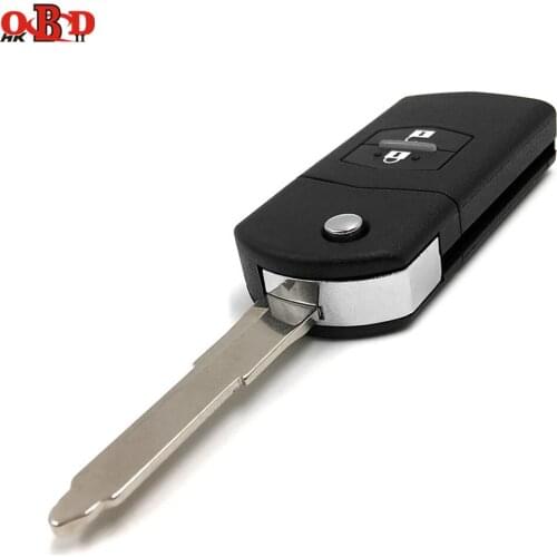 HKOBDII New 433MHZ For Mazda 5 2 Buttons Flip Remote Car Key with 4D63 chip