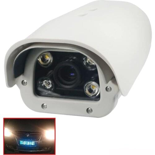 Onvif 5MP fixed lens Vehicles License Plate Recognition IP Camera LPR camera IR LED for speed under 120km/h