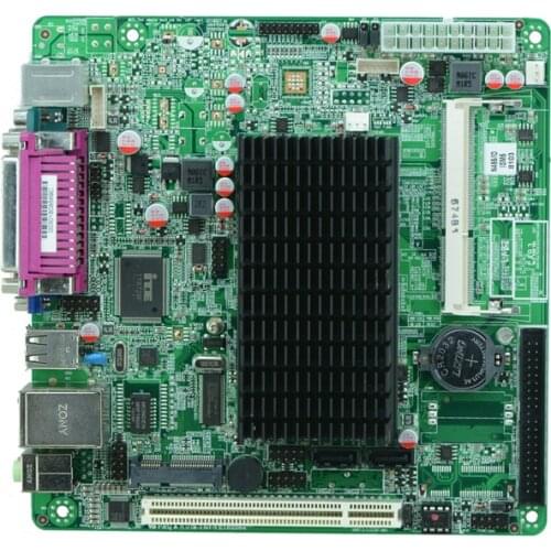 Mini Itx industrial motherboard Intel Atom N455 CPU Fanless POS motherboard