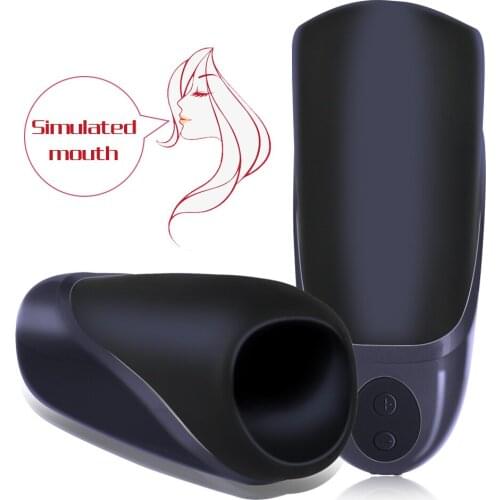 Male Masturbator Cup Glans Penis Stimulation Electric Penis Vibrator Simulate Deep Throat for Best Climax Sex Toys