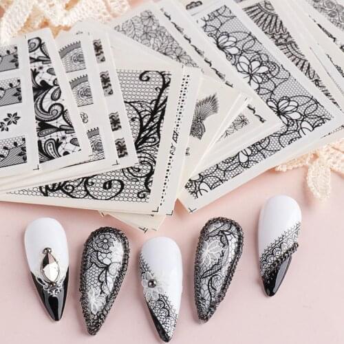 24 Pcs/Set Nail Sticker Vivid Images 3D Effect DIY Colorful Roll Totem Stickers Manicure Sliders Decoration for Female