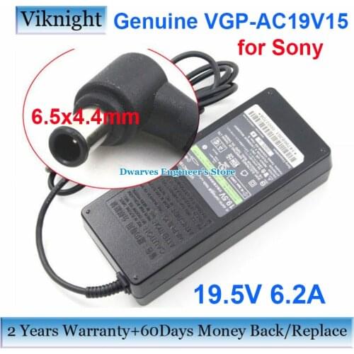 Genuine 19.5V 6.2A 121W Laptop Adapter Charger For SONY VAIO VGP-AC19V15 VGP-AC19V46 KDL-42W670A acdp-120n02 AC Power Supply