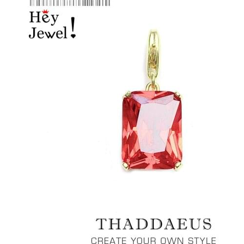 Large Zircon Stone Charm Pendants Fit Bracelet Necklace 2020 Winter Elegant Classic Sterling 925 Silver Gift for Women Jewelry