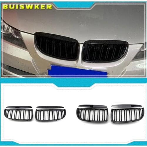 Car Front Kidney Replacement Grilles For BMW 3 Series E90 E91 320i 323i 328i 335i 2005 2006 2007 2008 Racing Grill Hood Eyelids
