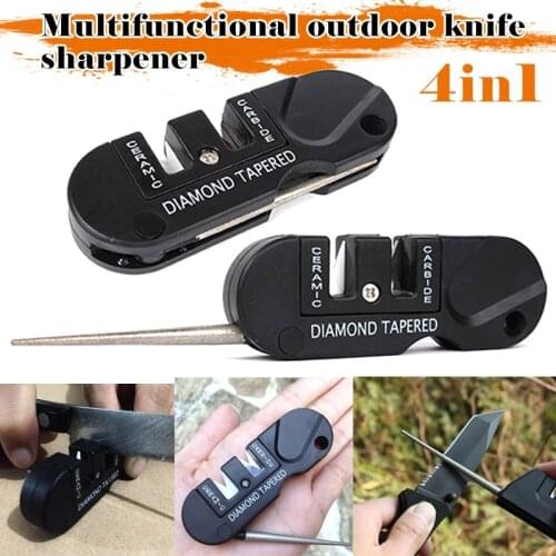 Multifunctional Cutter Sharpening Tool Portable Survival Pocket Stage Sharpener EDF88