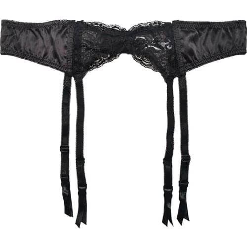 Multicolor Lace Satin Gauze Fishbone Womens Sexy Garter Belt for Stockings Gift Sexy Lingeries GA1392