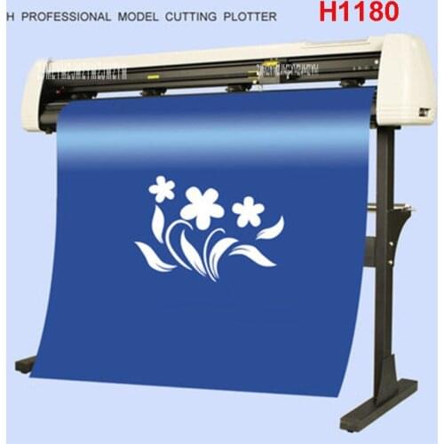 110V/220V H1180 Cutting Plotter With Stand Garment /Silhouette Reflective media Cuttter Machine 100W Auto-contour 780mm / s