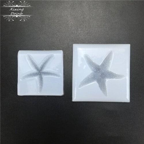 DIY resin mold Ocean series starfish shape chocolate fudge silicone mold cake decoration tool crystal drop glue making tool