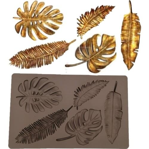 Monstera Silicone Mold Fondant Mould Cake Decorating Tools Chocolate Gumpaste Molds, Sugarcraft, Kitchen Gadget