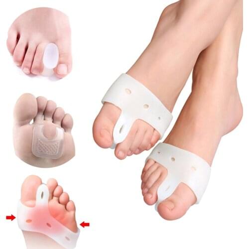 Silicone Foot Finger Toe Separator Adjuster Hallux Valgus Pedicure Corrector Feet Care Bunion Bone Thumb Valgus Protector