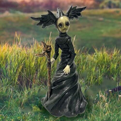 Witch Angel Garden Statue Realistic Ornaments Resin Handicraft Statue Garden Home Figurines Decoartion Sculptures