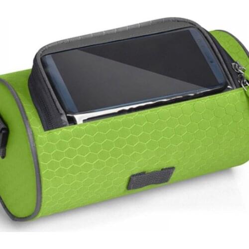Bicycle Head Storage Saddle Bags Bike Tube Handlebar Cell Phone Pack Case Holder Cross Body Touch Screen Mount Pocket