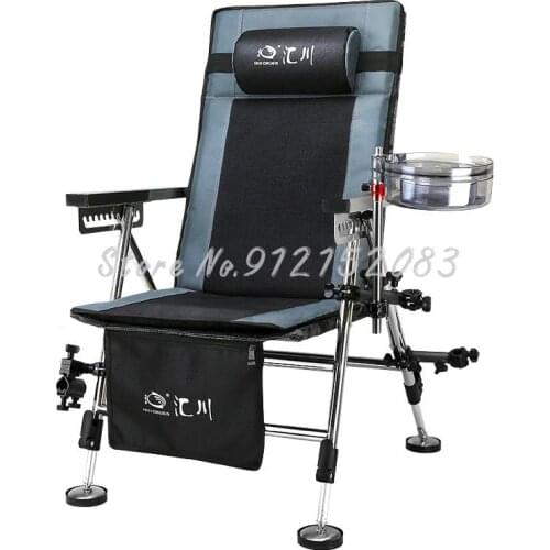 Thickened fishing chair folding multifunctional ultra-light portable raft fishing platform fishing chair all terrain reclining K