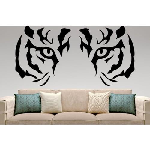 Tiger Wall Sticker Animal Vinyl Decal Predator Stickers Interior Home Decor Art Wall Decor Bedroom Decal Waterproof Mural DW10