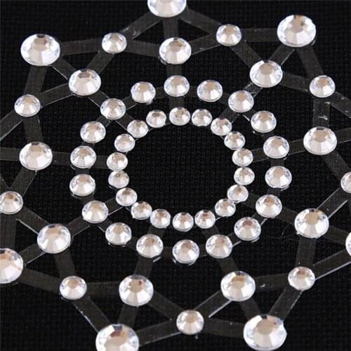 1 Pair Acrylic Chest Paste Breathable Nipple Covers Bra Breast Pasties Breast Petal Chromophous Adhesive Stickers