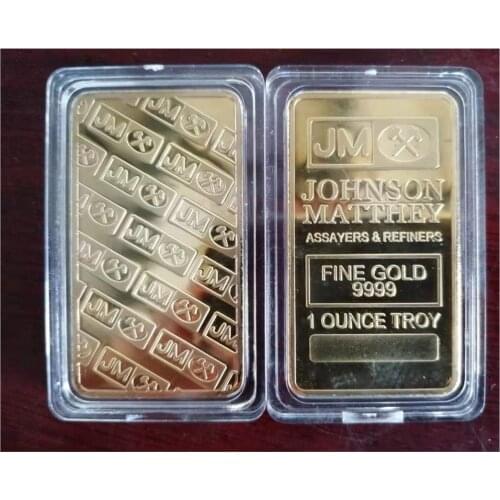 5pcs/set UK 1 Ounce Troy Fine Gold 9999 Collectibles Coin Johnson Matthey Assayers&Refiners Replica Gold bullion Bar Gifts