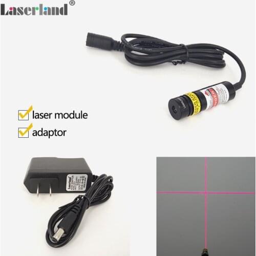 1448 Focusable 648nm 650nm 50mW 100mW 200mW Red Cross Laser Diode Module w/ Adapter 14.5*48mm