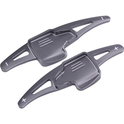 2pcs Grey Steering Wheel Shift Paddle Shifter Extension Aluminum Alloy Moulding Fit For Ford Ecosport Focus Kuga 2018 2019