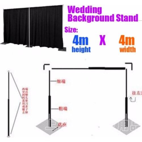 4*4M wedding curtain stand Wedding Backdrop Stand with expandable Rods Backdrop Frames