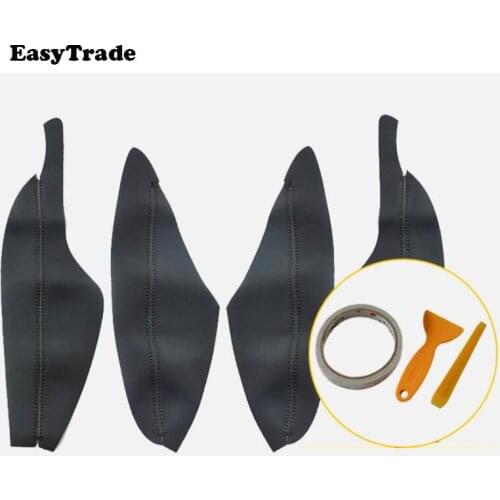 4PCS Car Interior Door Panel Armrest Microfiber Leather Cover Trim For Nissan Qashqai J11 2017 2018 2019 2020 Car Accessories