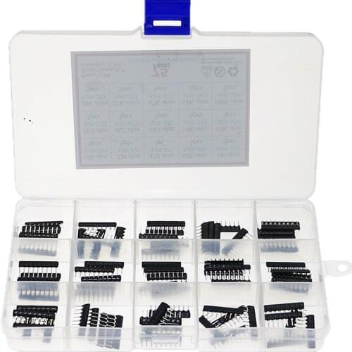 75pcs 15 Types Network Resistor Assorted Pack Kit Box pin 2.54mm 1 x 9pin A09 (100 ohm - 100K)