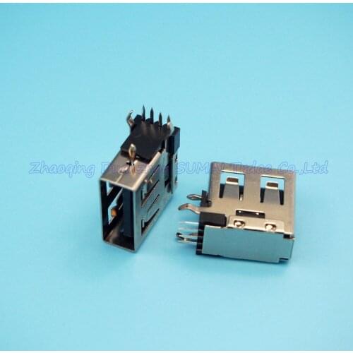 Free shipping 100pcs AF2.0 USB Jack female socket 2.0 USB Port Connector Side insert short type H14.0