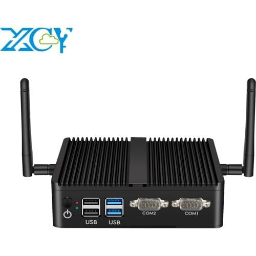 Fanless Mini PC Intel Pentium N3540 Quad Cores Up To 2.66GHz 4GB RAM 64GB SSD 2.4G WiFi 2x Gigabit Ethernet RS232 Windows/Linux