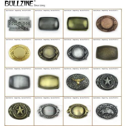 Bullzine wholesale zinc alloy Judas Priest music belt buckle blank DIY wild BOAR western bull head belt buckle