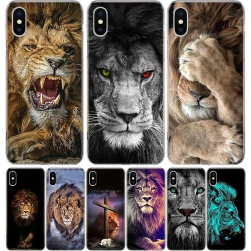 Lion Alpha Male Cub Cover Phone Case For Iphone 11 12 Mini Pro 7 6 X 8 6S Plus XS MAX + XR 5S SE 10 9 Art TPU Coque Capa Shell