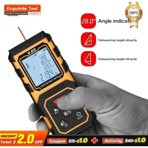 Digital 60M 80M 100M Handheld Rangefinder Laser Distance Meter Range Finder Tape Measure Tester Diastimeter Tool