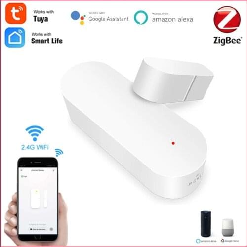 Tuya ZigBee Smart WiFi Door Sensor Door Open / Closed Detectors Magnetic Switch Window Sensor Home Security Alert Security Alarm