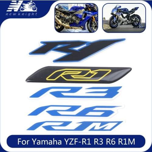 For Yamaha YZF-R1 R3 R6 R1M 2018 2019 2020 Motorcycle Tank Pad 3D Waterproof Sticker Decal Protector Fairing Emblem Badge Logo