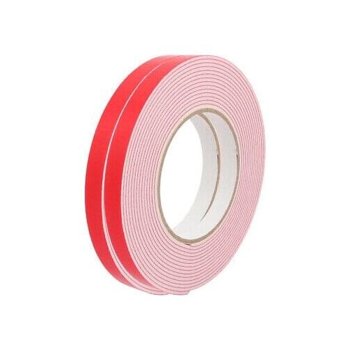 5Pcs 12mm Width 2mm Thickness Dual-sided Adhesive Shockproof Sponge Foam Tape 5M