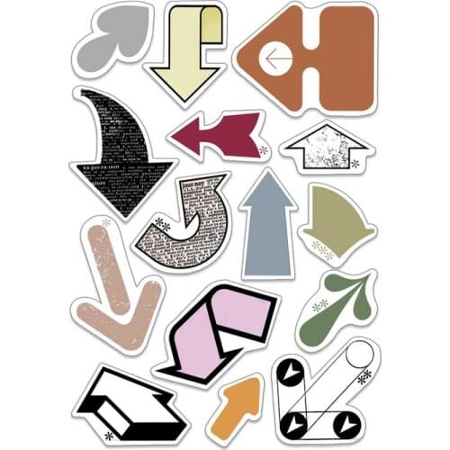 Background arrow Clear Stamp for Scrapbooking Transparent Silicone Rubber DIY Photo Album Decor 0754