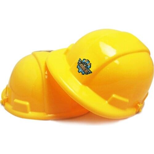 Yellow Simulation Safety Helmet Pretend Role Play Hat Toy Construction Funny Gadgets Creative Kids Children G