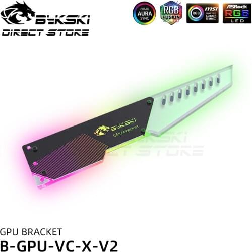 Bykski Acrylic Horizental GPU Bracket VGA Holder A-RGB Video Card Support AURA Sync PC MOD Customize Water Cooler B-GPU-VC-X-V2