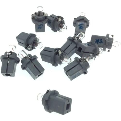 10pcs original for Audi Peugeot 206/207/308 clock instrument lamp T5/12V LCD screen bulb 12V 1.9W T5 cluster for landrover