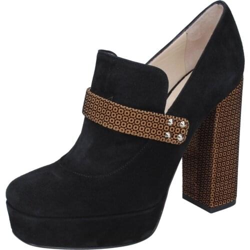 LELLA BALDI loafers women Black Suede