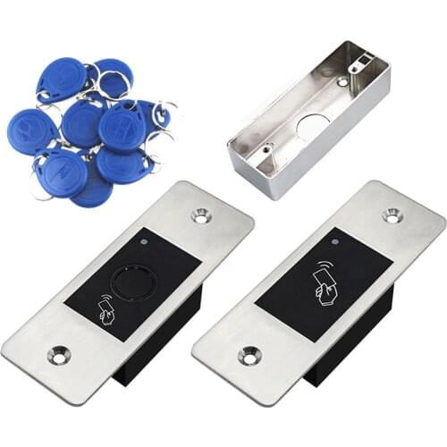 LP66 Waterproof Metal Embedded Access Control Machine RFID 125KHZ Induction Fingerprint Access Control All-in Machine