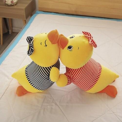 2019 new high-quality 35/55/75 cute rubber Duck doll plush toy baby birthday gift Christmas gift to his girlfriend